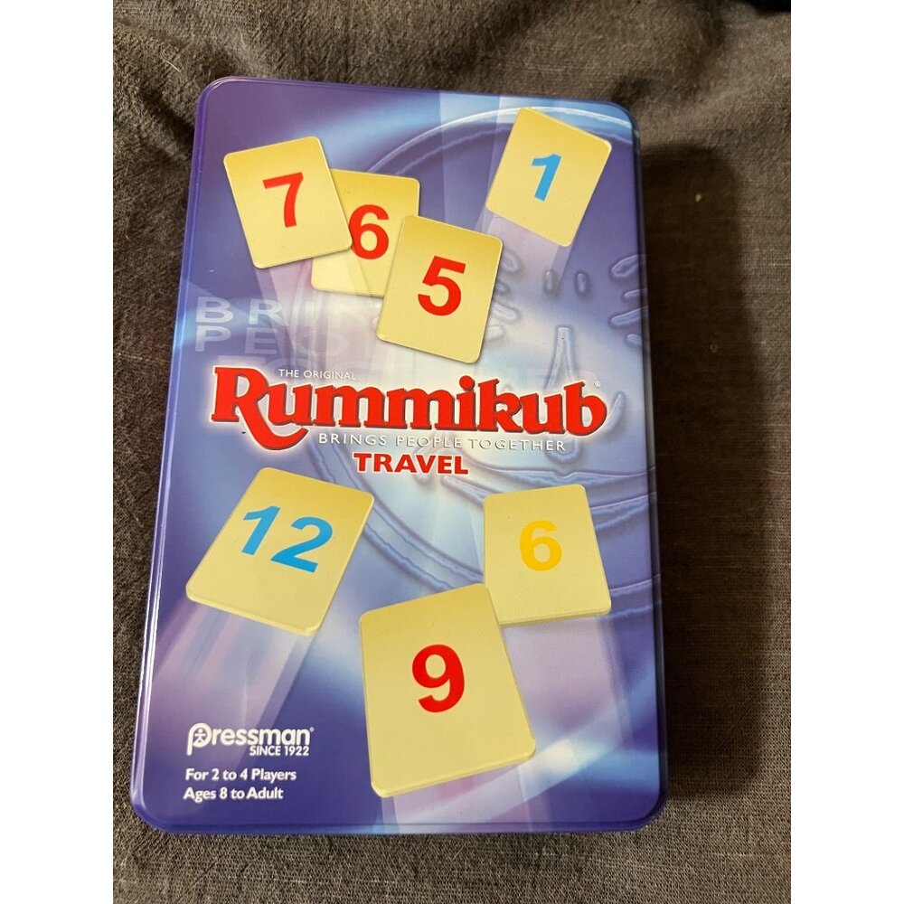 The Original Rummikub Travel Game Tin For 2-4 Players Ages 8+ By Pressman